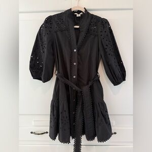 Christian Lacroix Black Long Sleeve Dress